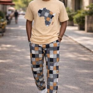 Ensemble T-shirt uni et Pantalon wax