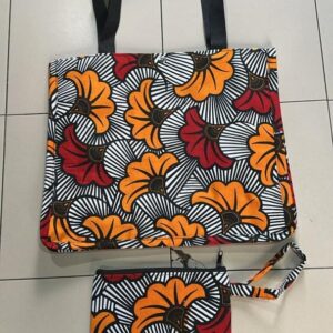 Sac cabas et pochette zippée - imprimé Wax