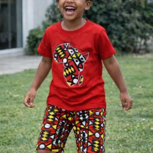 Ensemble enfant t-shirt et short wax