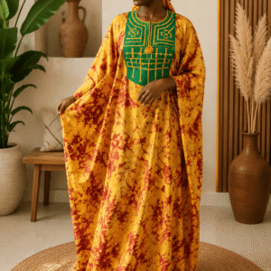 Boubou femme orné de broderies