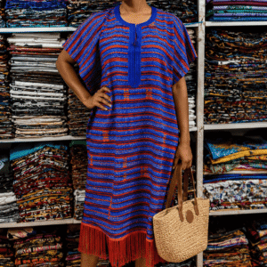 Robe africaine à frange