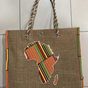 Sac à main artisanal avec carte Afrique