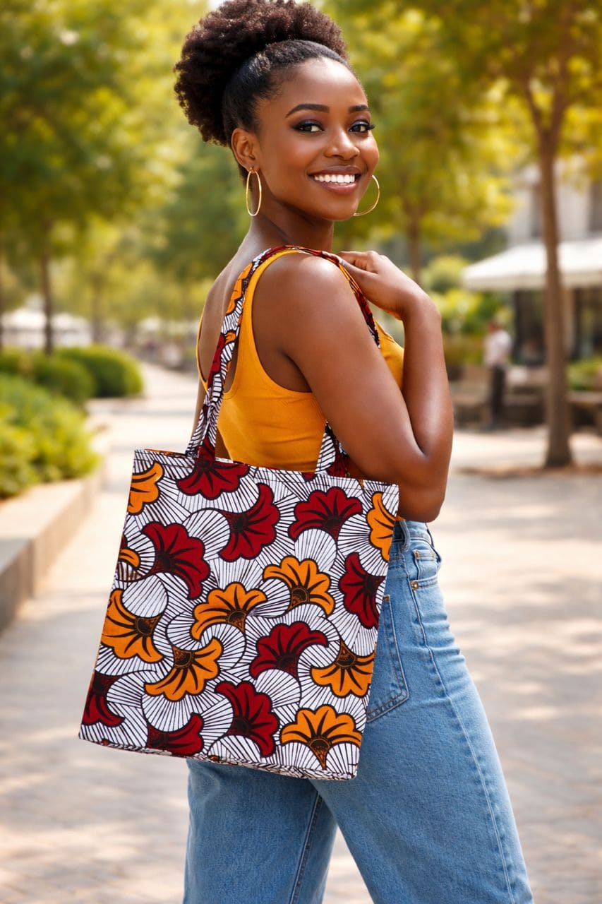 sac cabas en tissu wax – Image 2
