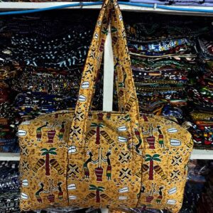 sac de voyage en tissu wax artisanal
