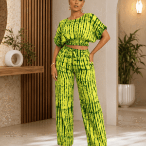 Ensemble assorti Crop Top & Pantalon large