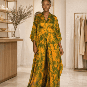 Ensemble Kimono long et Pantalon Palazzo en kokodunda