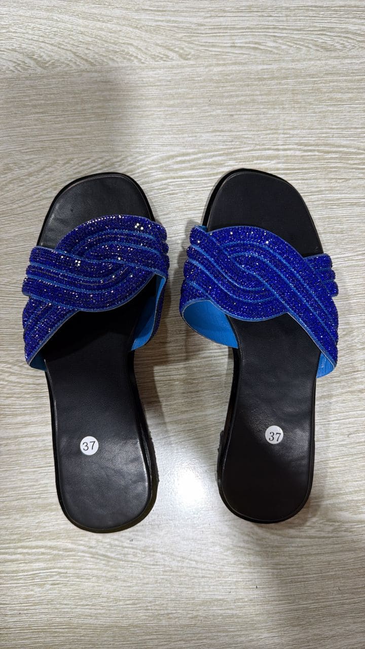 Mules plates à strass - Sandales claquettes – Image 2