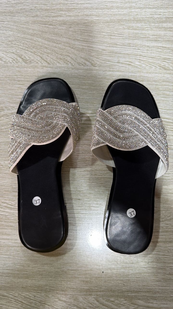 Mules plates à strass - Sandales claquettes – Image 4