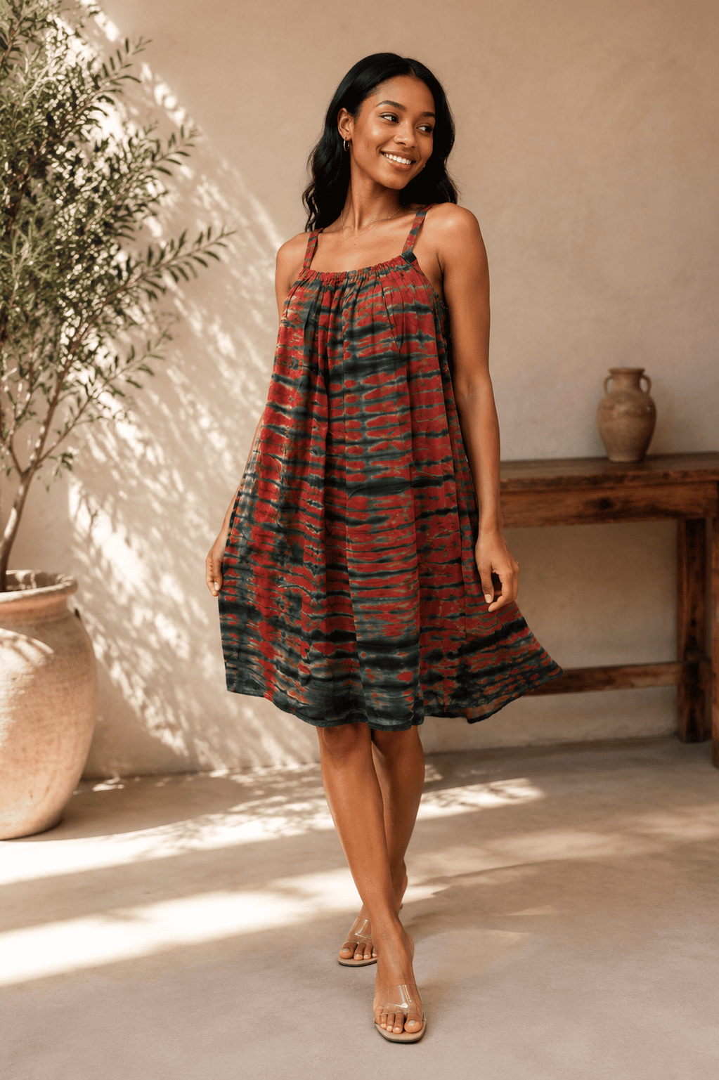 Robe mini décontractée - Estivale fluide – Image 3