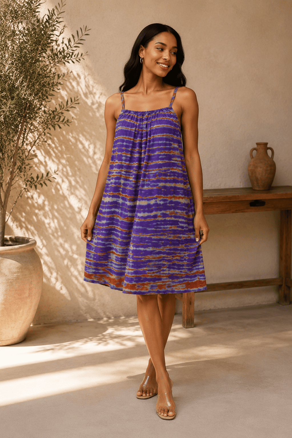 Robe mini décontractée - Estivale fluide – Image 2