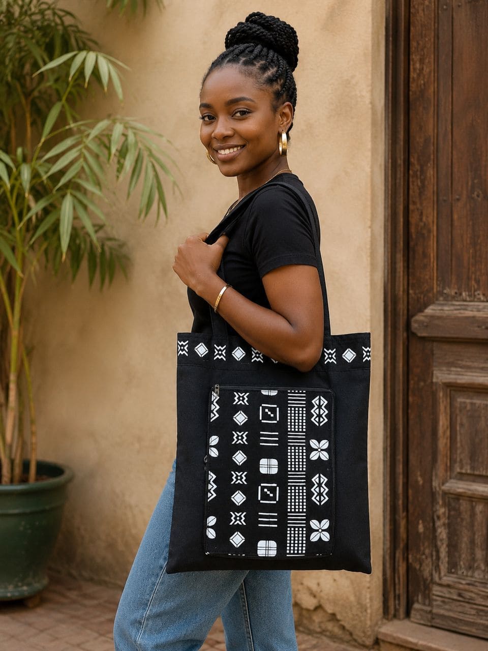 Sac de course rétractable en wax | Totebag pliable – Image 2