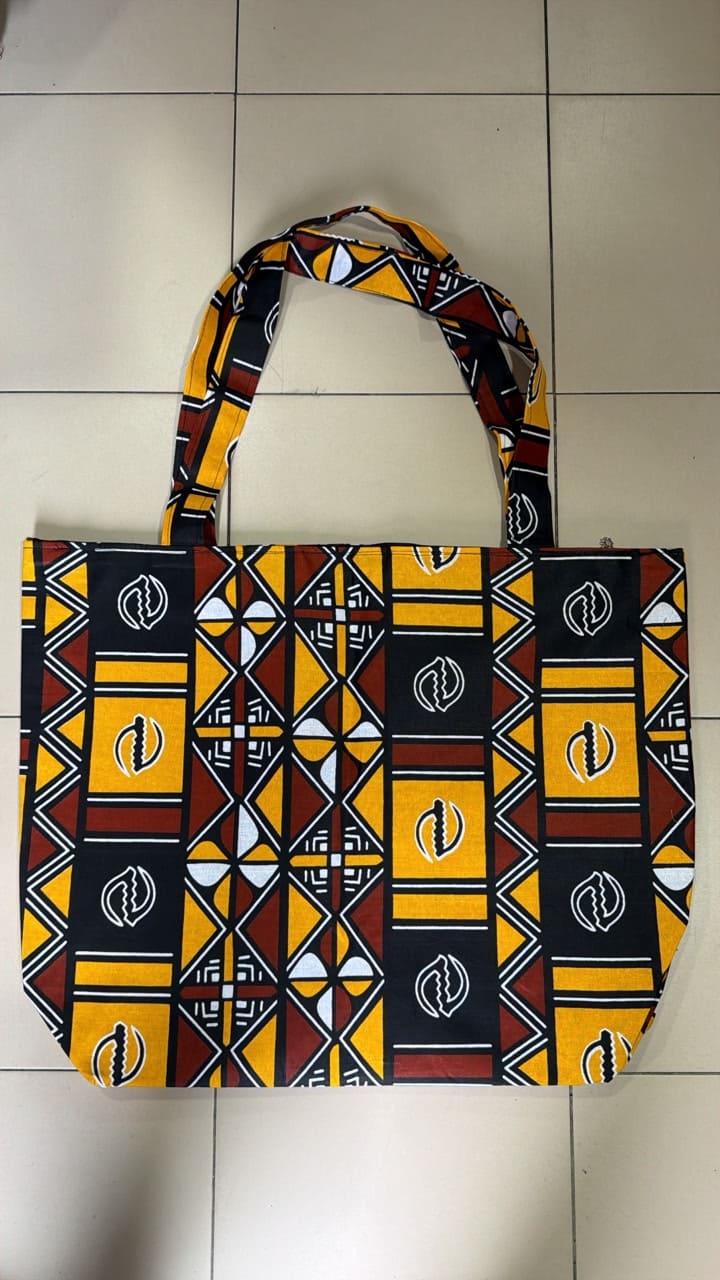 Tote bag grand sac fourre tout en wax