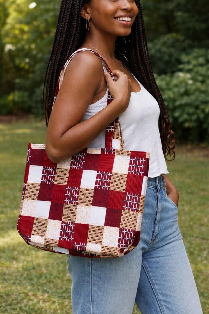 Tote bag grand sac fourre tout en wax – Image 2