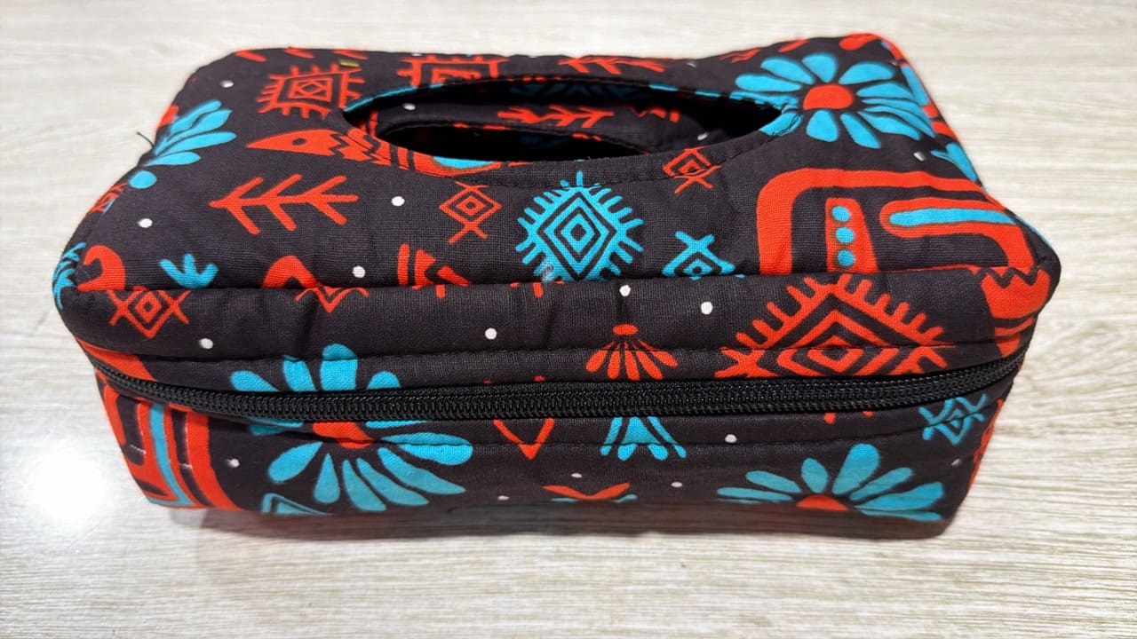 Housse de boîte à mouchoirs en tissu wax – Image 3