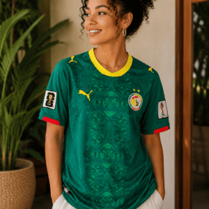 Maillot Sénégal avec 2 étoiles - vert et blanc