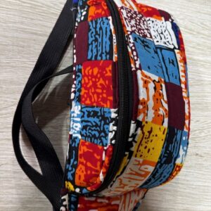Sac banane en wax - rouge