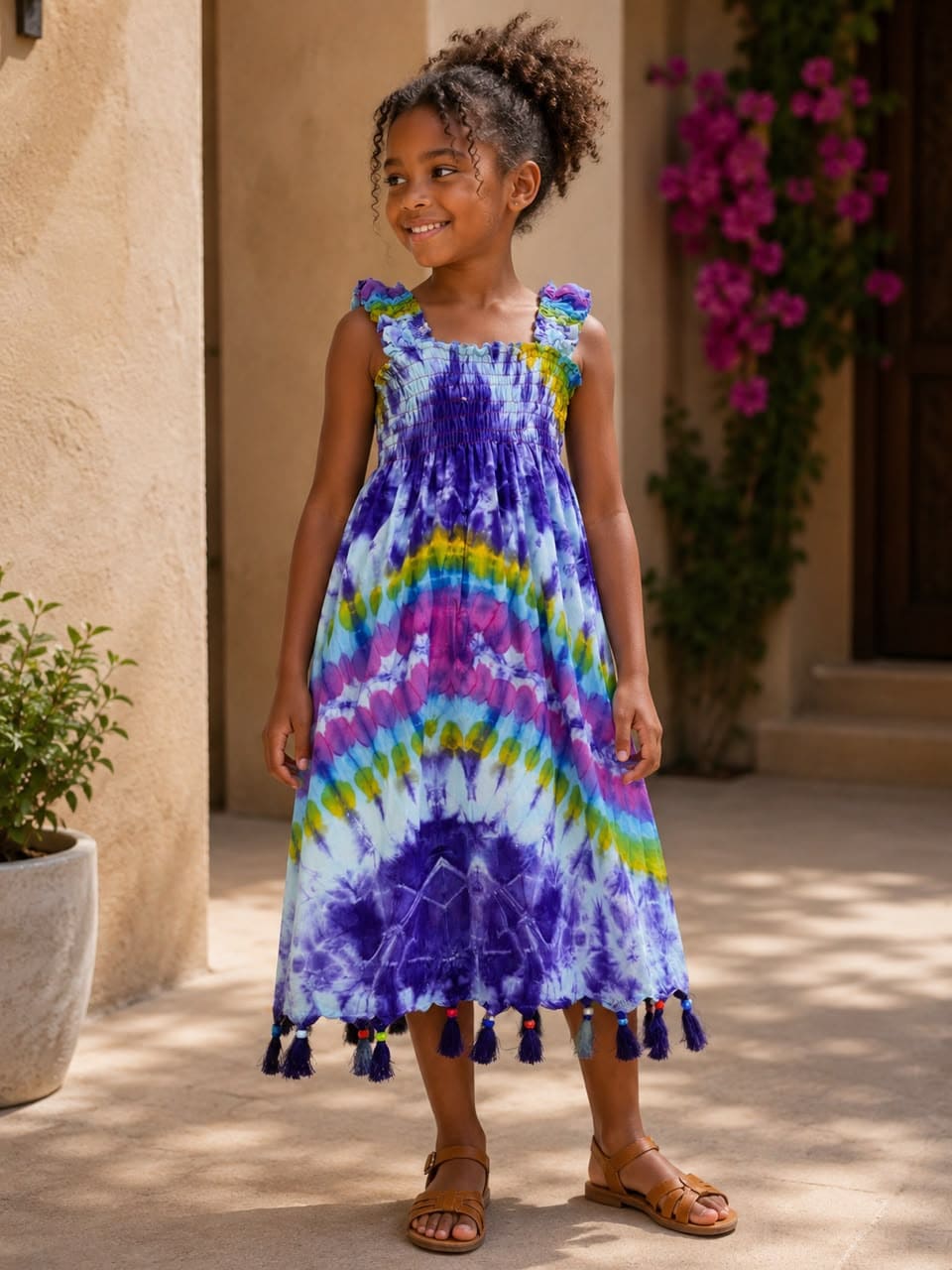 Robe Enfant à Franges Perlés