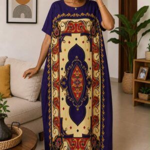 Robe boubou maxi imprimé style africain
