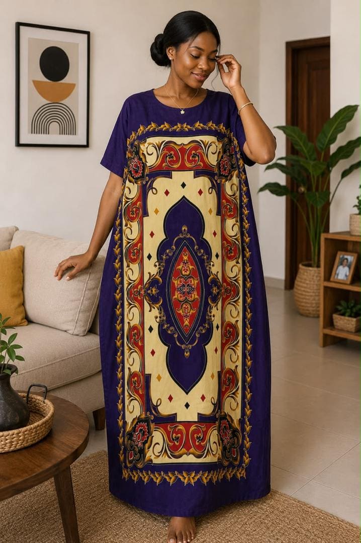 Robe boubou maxi imprimé style africain